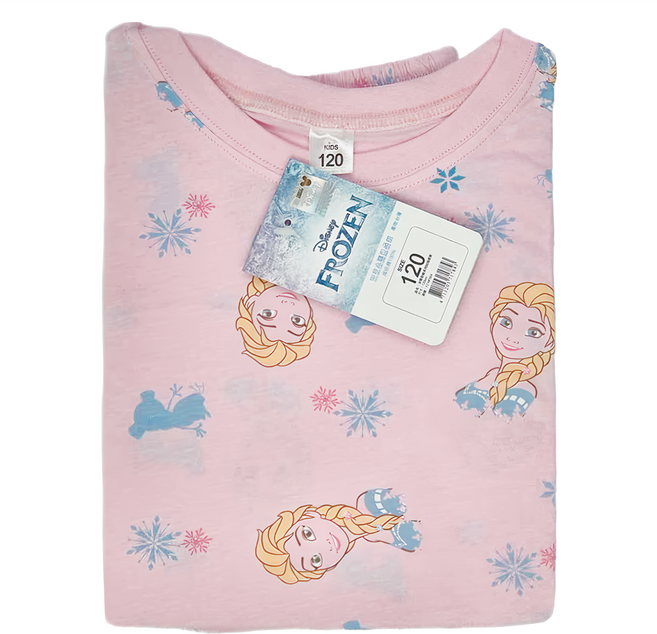 ONEDER 旺達棉品 冰雪奇緣兒童款短袖套裝 100%棉質