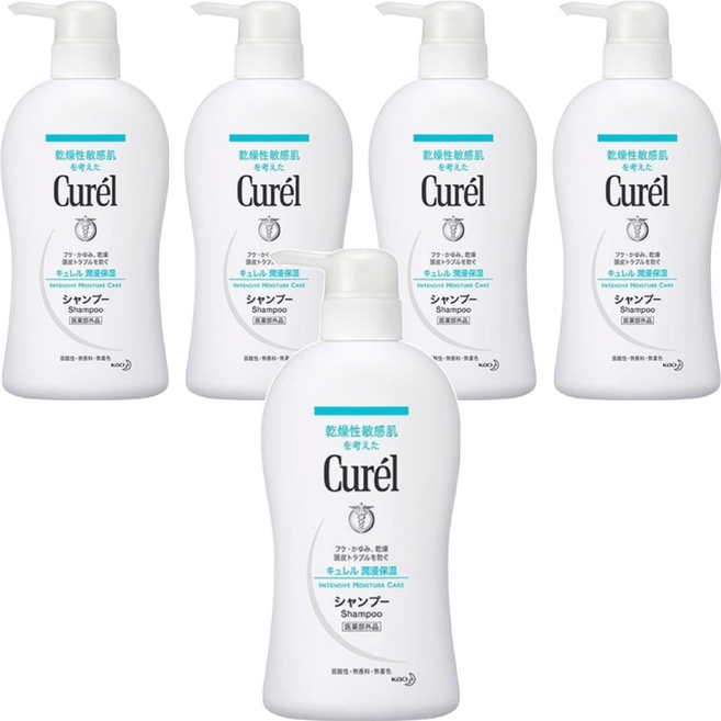 Curel 珂潤 溫和潔淨洗髮精, 420ml, 5瓶