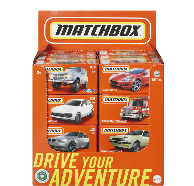 MATTEL 美泰兒 火柴盒小汽車 動力搶奪系列, 1個, 橘色 - 款式隨機