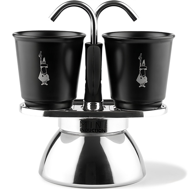 BIALeTTI 拜雷提 迷你快煮電磁爐適用雙杯份套組, 1套, 黑色 + 銀色
