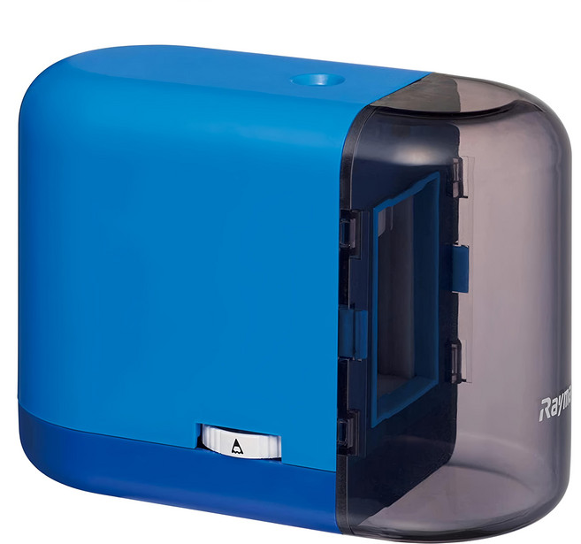 Raymay 藤井 電動智能削筆器 可調筆芯長短, 藍色, 1台