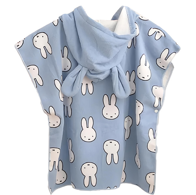 星紅織品 米飛正版授權兒童連帽浴袍 60x120cm, 淺藍色, 1件