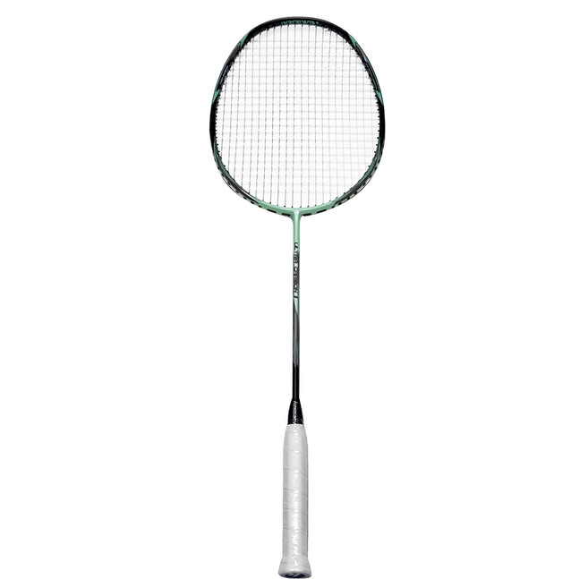 kawasaki 川崎 Ultra Carbon II 全碳纖維羽球拍/高彈性羽球拍/Carbon羽球拍 鐵灰 + 綠 附球袋, KBD535, 1支
