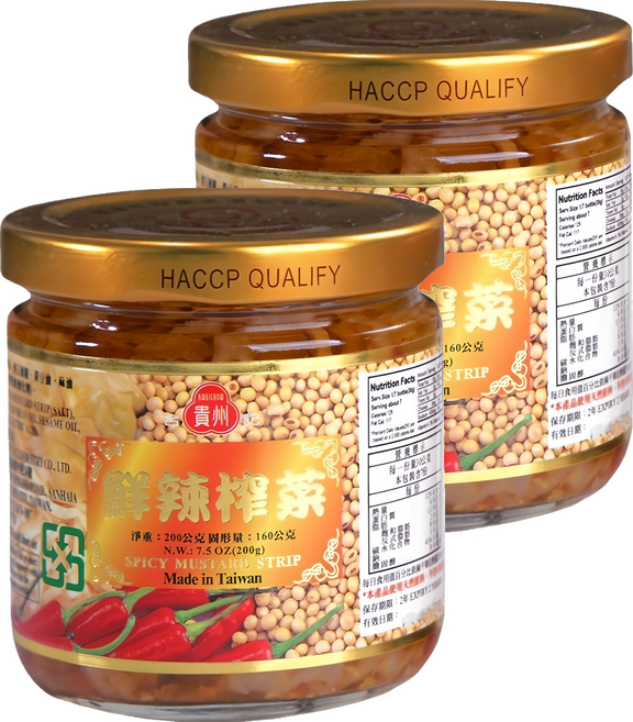 合記貴州 貴州 鮮辣榨菜, 200g, 2罐