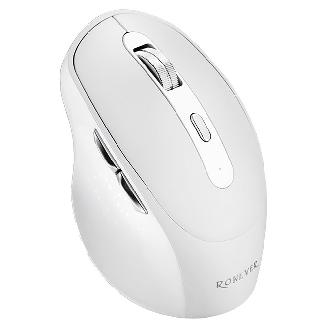 RONEVER 無線雙模靜音滑鼠 104 x 70 x 36mm 86g, SYS009, 白色