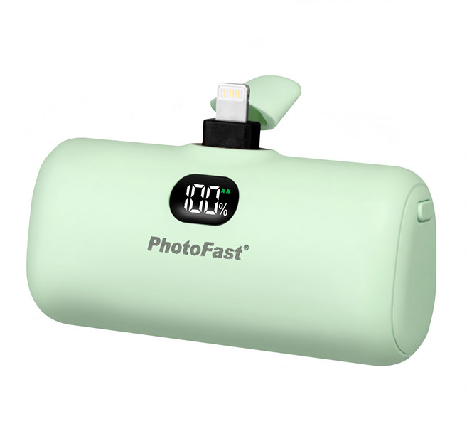 PhotoFast 銀箭資訊 Power 口袋行動電源 5000mAh Lightning, PB2300, 抹茶歐蕾綠