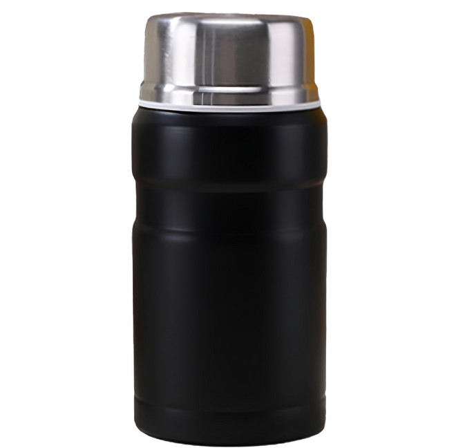 304不鏽鋼真空保溫悶燒壺, 黑色, 750ml, 1個