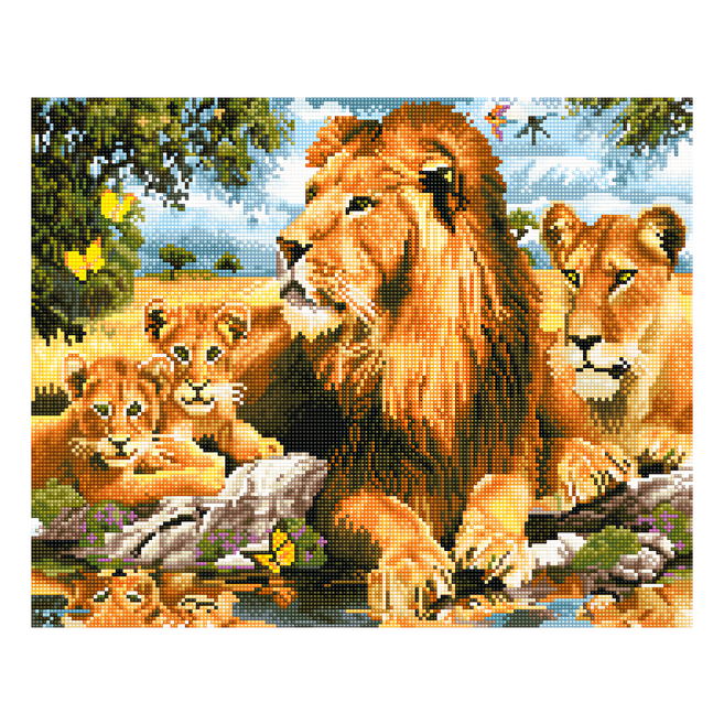 ArtLife 藝術生活 鑽石畫 GJ543 6歲以上 1kg, 萬獸之王