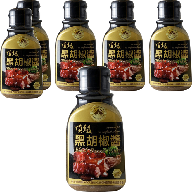 新光洋菜 頂級黑胡椒醬, 300g, 6瓶