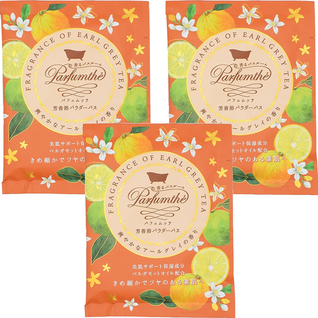 CHARLEY C-芳香浴入浴劑 伯爵茶香 50g, 3包