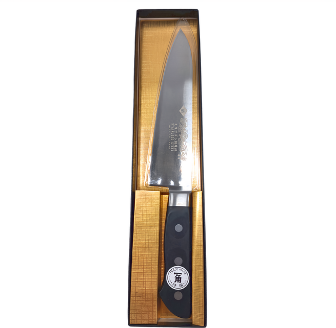 Ikkaku 一角吞龍不鏽鋼牛刀 180mm, 銀色 + 黑色, 1支