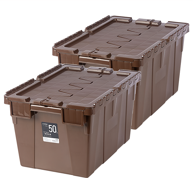 KEYWAY 聯府 3號物流箱 BL502 50L, 咖啡, 2個