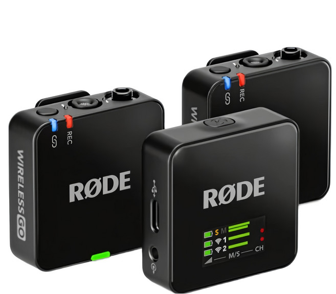 RODE 台灣公司貨 一對二微型無線麥克風 第3代, 黑色, Wireless GO III
