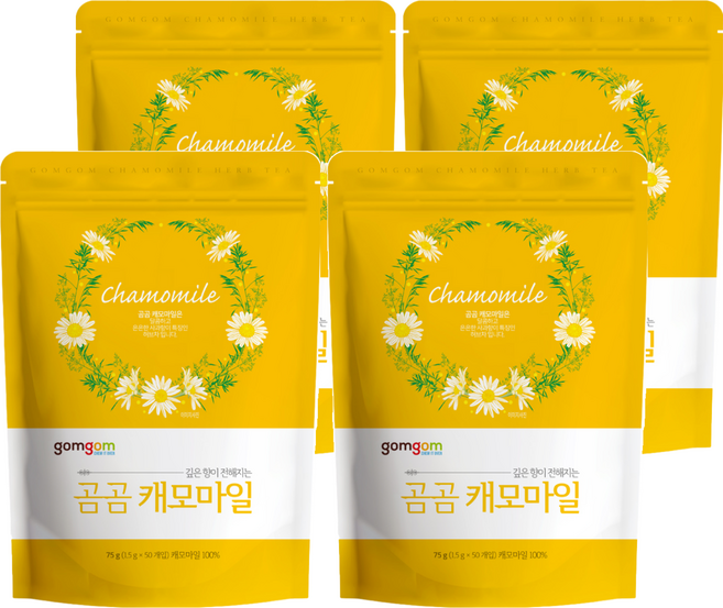 gomgom 洋甘菊茶, 1.5g, 50包, 4袋