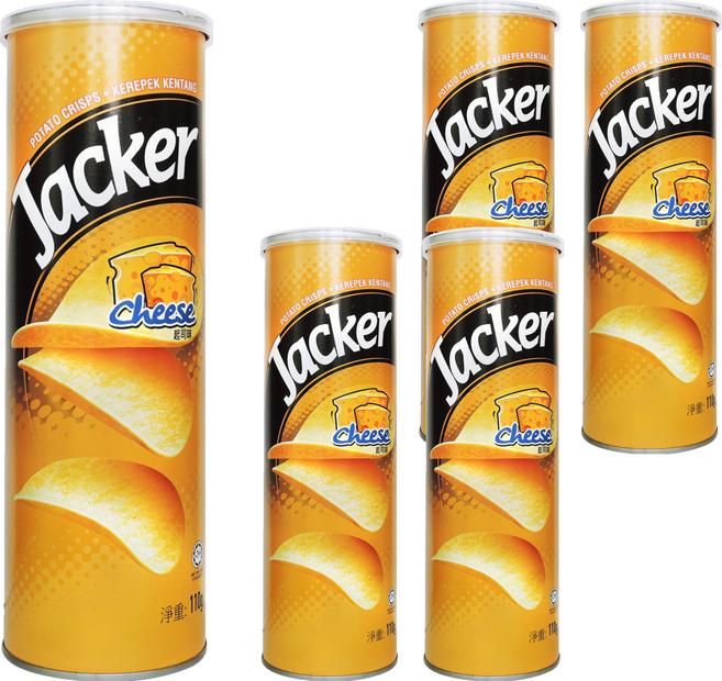 Jacker 洋芋片 起司味, 110g, 5罐