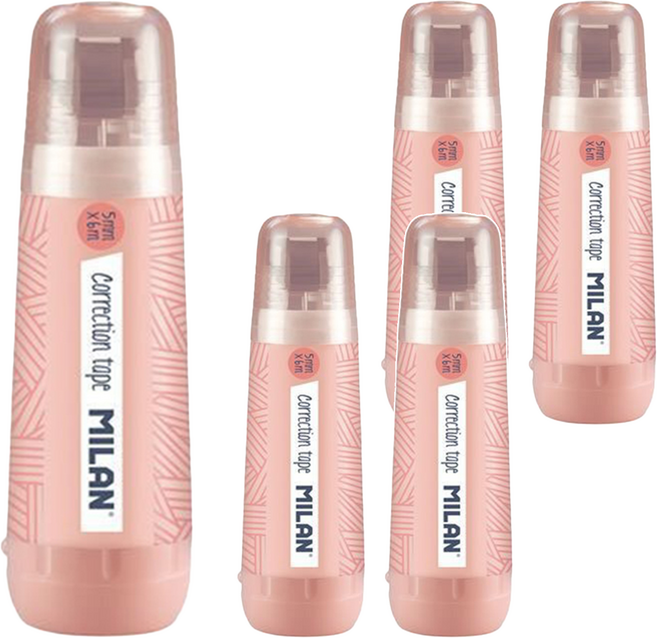 MILAN 1918系列 360度零死角修正帶, 顏色隨機, 5個