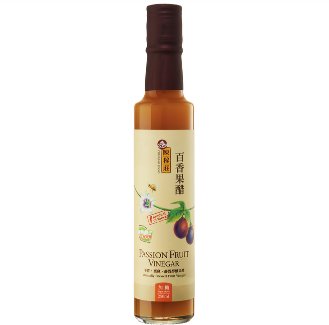 陳稼莊 百香果醋 加糖, 250ml, 1瓶