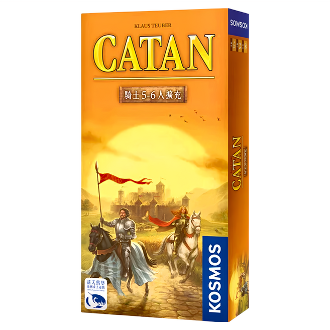 KOSMOS 桌遊 卡坦島騎士 擴充 繁體中文版 12歲以上 5-6人, 1盒