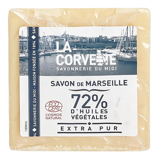 LA CORVETTE 法釩馬賽莊園 經典植物油馬賽皂, 500g, 1個