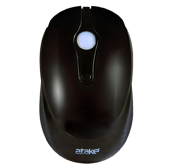 atake 2.4G 藍芽雙模無線滑鼠 dpi可調, 黑色