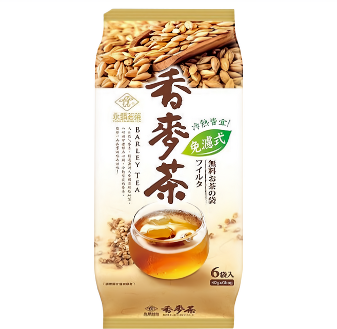 永發茗茶 免濾香麥茶, 40g, 6包, 1袋