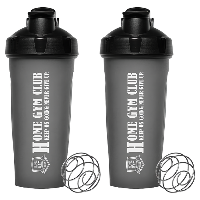 HOME GYM CLUB 居家健身 健身搖搖杯 FO004, 黑色, 700ml, 2個