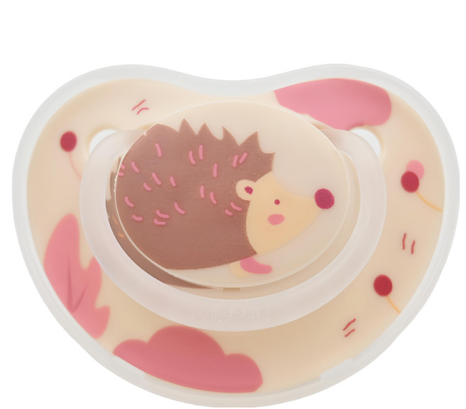 pigeon 貝親 繽紛系列 安撫奶嘴, L(6~18個月), 可愛刺蝟, 1個