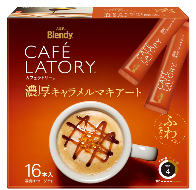 AGF LATORY 濃厚焦糖瑪奇朵咖啡, 11.5g, 16個裝, 1組