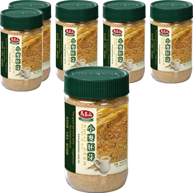 馬玉山 小麥胚芽 全素 無防腐劑, 400g, 6罐
