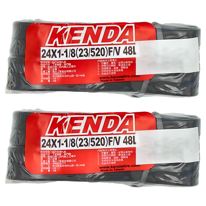 KENDA 建大輪胎 自行車用內胎 法式氣嘴, 2條