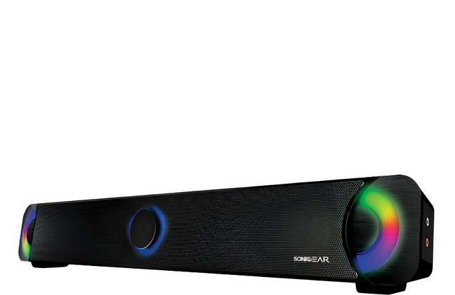 SONICGEAR 幻彩 USB 2.0聲道soundbar多媒體音箱, U300, 黑色, 1台
