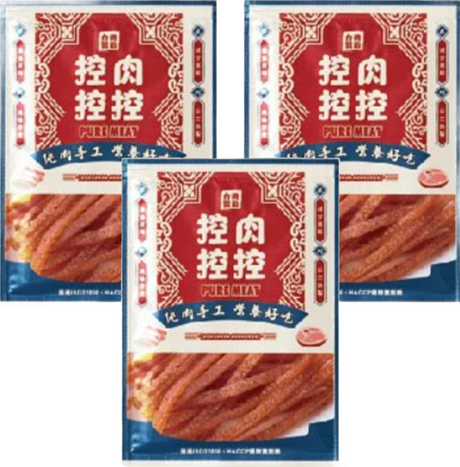 控肉控控 寵物肉乾 新鮮肉品, 蜜汁雞腿肉條, 80g, 3包