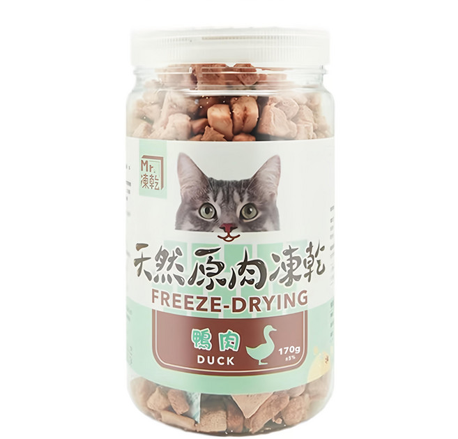 MR.凍乾 貓用原肉凍乾, 170g, 1罐, 鴨肉
