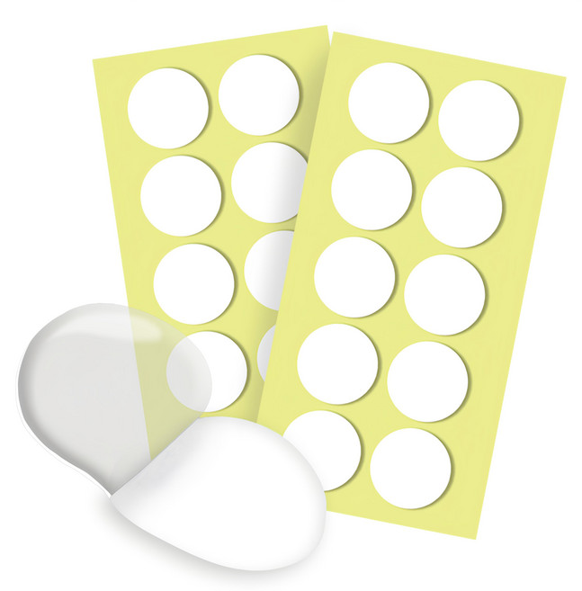 DADA 高黏度圓形雙面膠帶 直徑45mm 厚度1mm, 透明, 20個