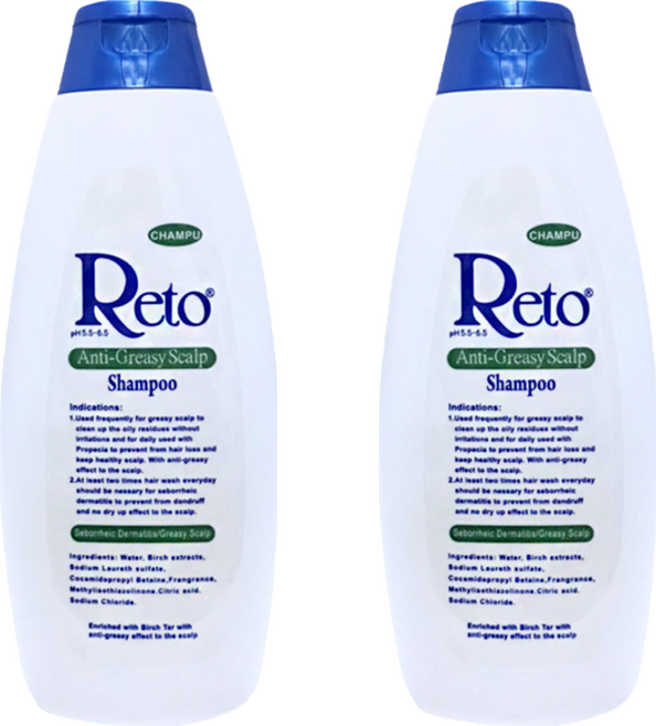 Reto 深層抗油性頭皮洗髮精, 720ml, 2瓶