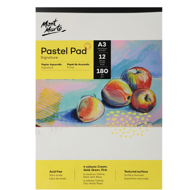 Mont Marte 蒙瑪特 Pastel Pad 繪畫本 180gsm 紋理表面, A3, 12頁, 1本