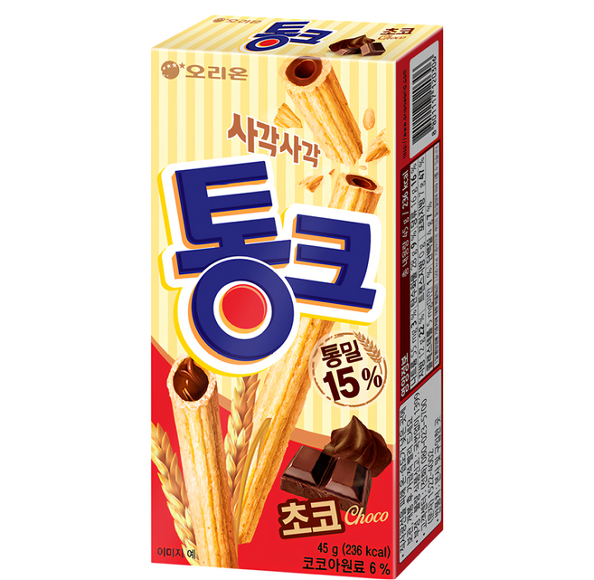 ORION 好麗友 Tonk 全麥可可威化棒, 45g, 1盒