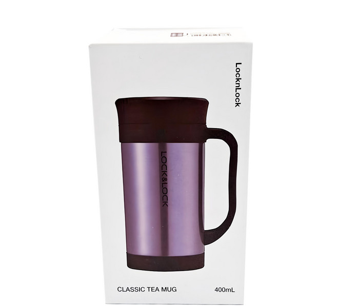 LocknLock 樂扣樂扣 LHC4030SG-OCH 經典保溫茶杯, 紫色, 400ml, 1個