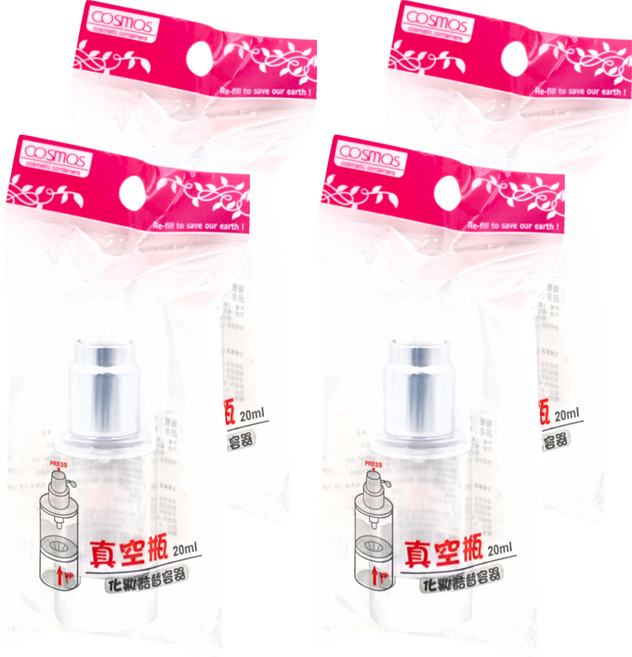 台灣 COSMOS 真空瓶 #21 20ml, 透明色, 4個