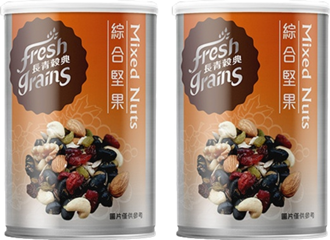 fresh grains 長青穀典 綜合堅果 添加岩鹽提味 多種果乾酸甜可口, 90g, 2罐