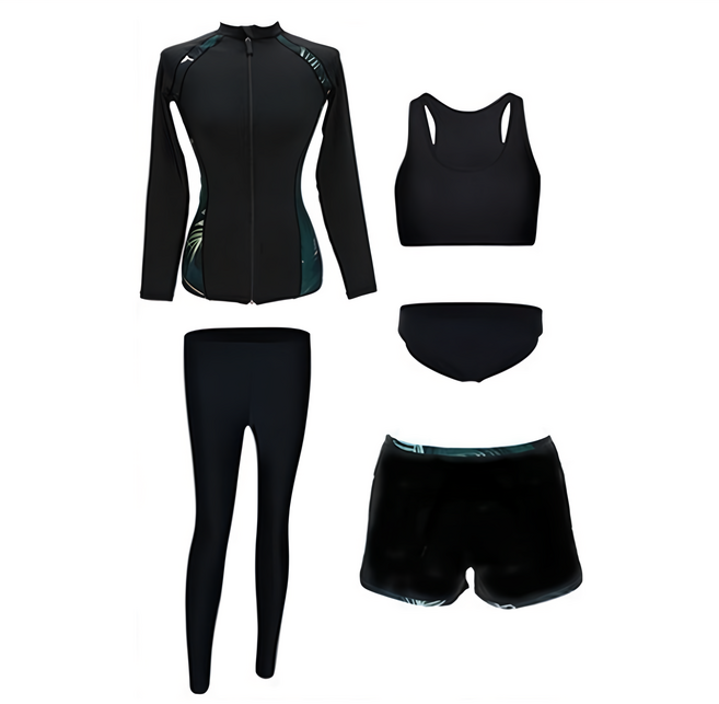 一家人的泳衣 成人女款5件組, 黑色