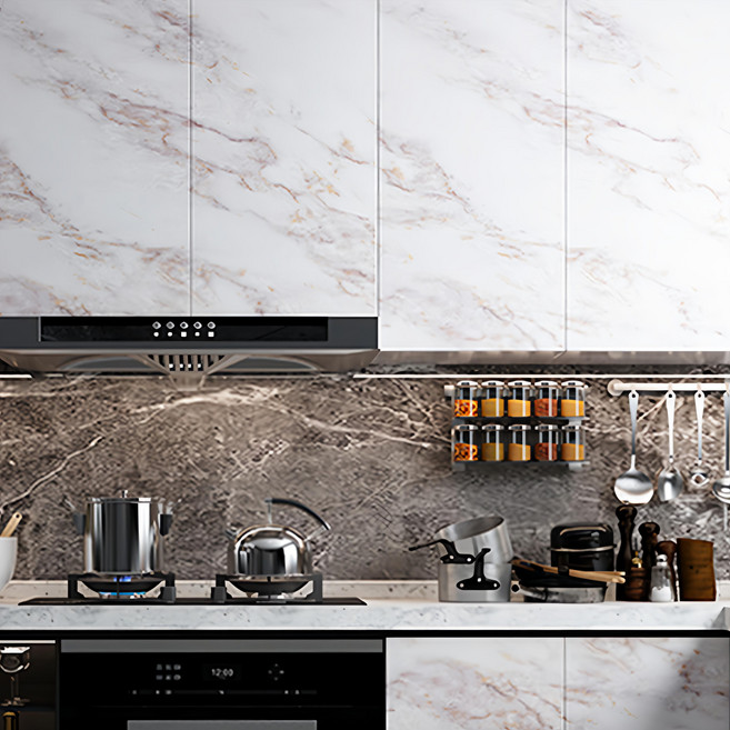 WA. WALL ART 防水自黏壁紙, 仿大理石 霧面琥珀棕