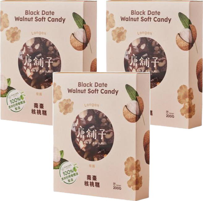 唐舖子 南棗核桃糕 桂圓, 200g, 3盒