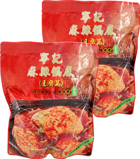 寧記 麻辣鍋底 豆腐篇, 1kg, 2包