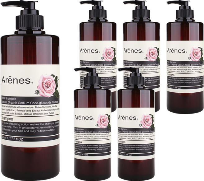 Arenes 愛霓思 玫瑰香氛植萃洗髮露 Rose Shampoo, 500ml, 6瓶