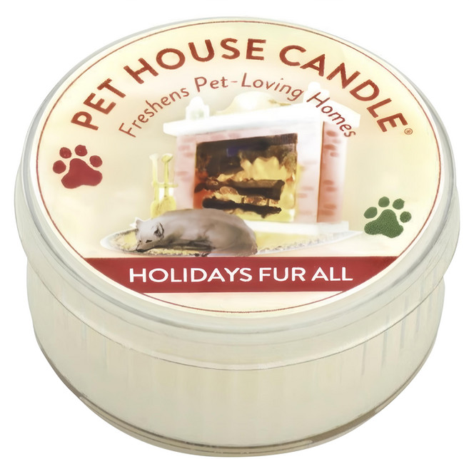 PET HOUSE 室內除臭寵物香氛蠟燭 鬆毛假期, 43g, 1罐