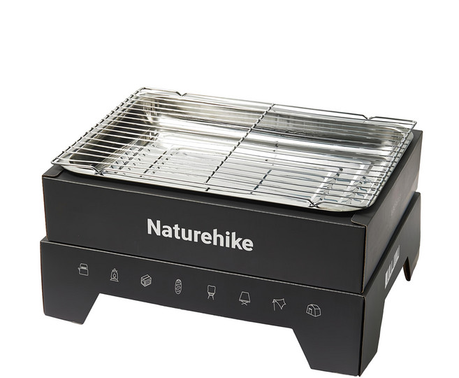 Naturehike 挪客 迷霧魔盒次拋型燒烤架 CNK2300CW012 黑色, 1個