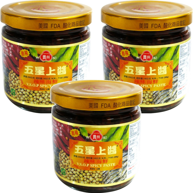 合記貴州 五星上醬, 200g, 3罐