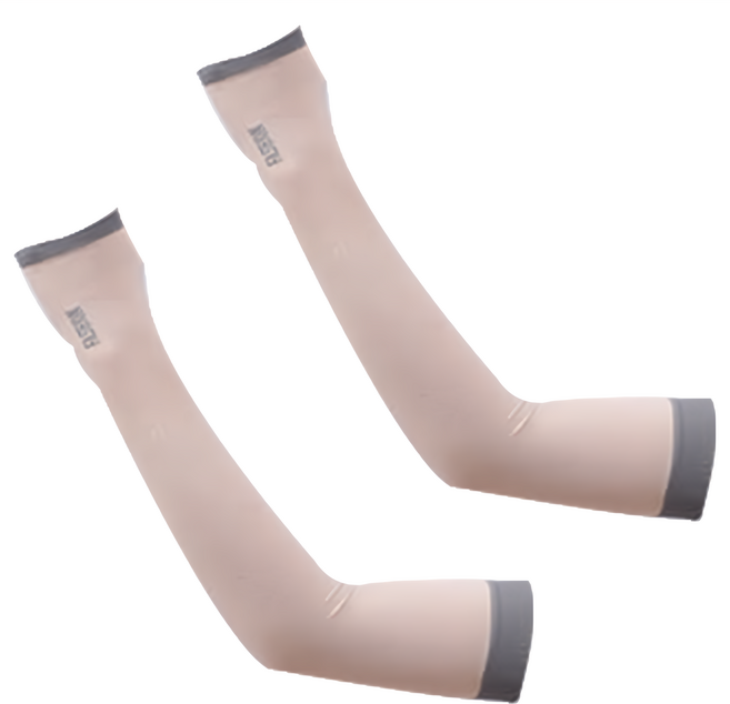 PORA BELLA 運動戶外防曬冰絲冰涼露指袖套 男女款 UVS010, 膚色, 1雙