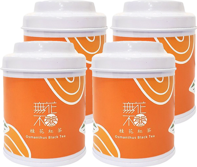 無藏茗茶 桂花紅茶 三角茶包 小茶罐, 3.2g, 3入, 4罐